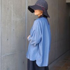 画像4: 【NARU FACTORY】2.26ozデニム リエカブラウス (4)