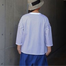 画像3: 【NARU FACTORY】スーピマコットンポンチBD ワイドＴ 七分袖 (3)