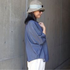 画像2: 【NARU FACTORY】2.25ozデニム ターキーシャツフリルネック (2)