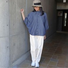 画像5: 【NARU FACTORY】2.25ozデニム ターキーシャツフリルネック (5)