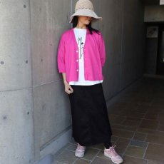 画像9: 【NARU FACTORY】綿レーヨンシルク タックカーディガン (9)