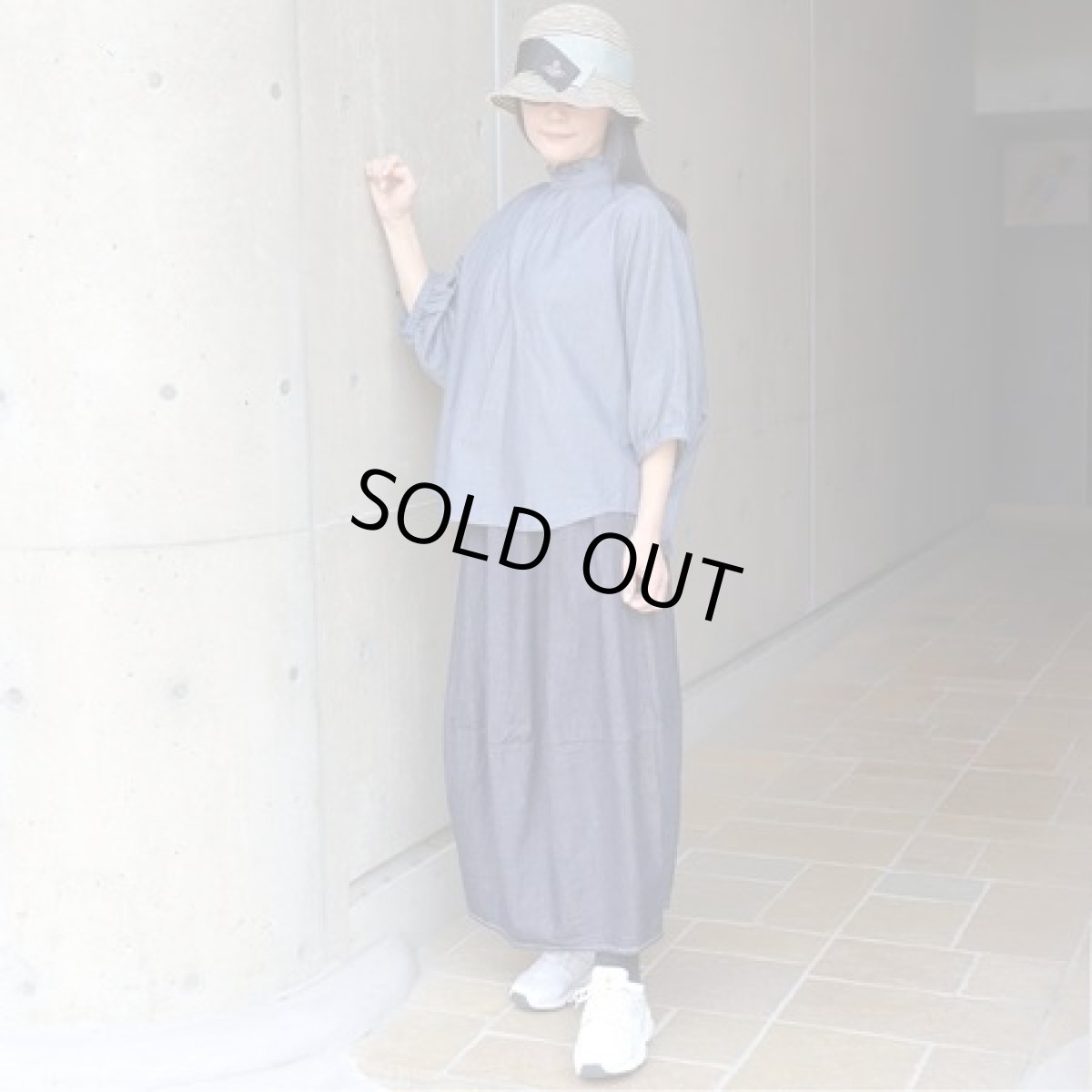 画像12: 【NARU FACTORY】2.25ozデニム ターキーシャツフリルネック (12)