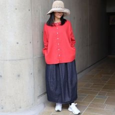 画像7: 【NARU FACTORY】ダブルガーゼ ワイドフレアブラウス(2WAY) (7)