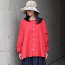 画像1: 【NARU FACTORY】ダブルガーゼ ワイドフレアブラウス(2WAY) (1)