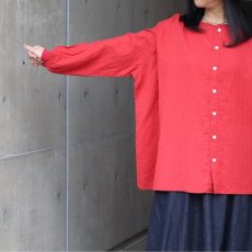 画像5: 【NARU FACTORY】ダブルガーゼ ワイドフレアブラウス(2WAY) (5)