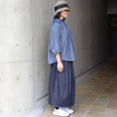 画像13: 【NARU FACTORY】2.25ozデニム ターキーシャツフリルネック (13)