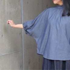 画像11: 【NARU FACTORY】2.25ozデニム ターキーシャツフリルネック (11)