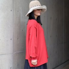 画像2: 【NARU FACTORY】ダブルガーゼ ワイドフレアブラウス(2WAY) (2)