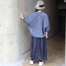 画像14: 【NARU FACTORY】2.25ozデニム ターキーシャツフリルネック (14)