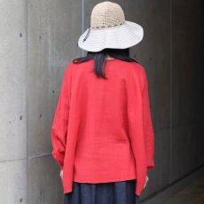 画像3: 【NARU FACTORY】ダブルガーゼ ワイドフレアブラウス(2WAY) (3)