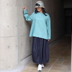 画像15: 【08Mab】14番手リネン前後着ノーカラーブラウス (15)