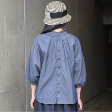 画像10: 【NARU FACTORY】2.25ozデニム ターキーシャツフリルネック (10)