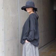 画像14: 【NARU FACTORY】ダブルガーゼ ワイドフレアブラウス(2WAY) (14)