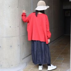 画像9: 【NARU FACTORY】ダブルガーゼ ワイドフレアブラウス(2WAY) (9)