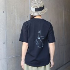 画像12: 【NARU FACTORY】クラシック天竺ひょっこり猫さんシャツ (12)