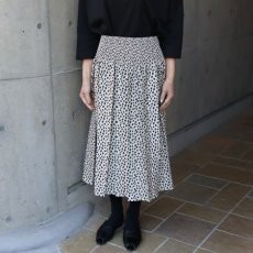 画像1: 【Crescendo Yonezawa】米沢織ジャカードスカートドット柄 (1)