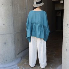 画像12: 【08Mab】リネンシャンブレー2wayギャザーブラウス (12)