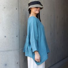 画像8: 【08Mab】リネンシャンブレー2wayギャザーブラウス (8)