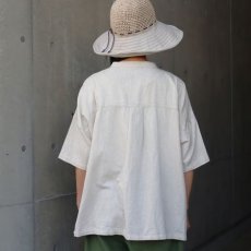 画像3: 【ista-ire】4.5oz綿麻甘撚りデニム　フリンジブラウス (3)