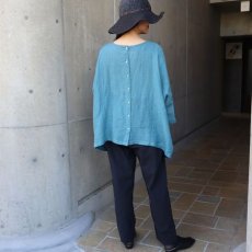 画像6: 【08Mab】リネンシャンブレー2wayギャザーブラウス (6)