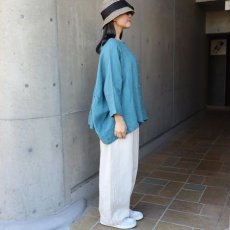 画像11: 【08Mab】リネンシャンブレー2wayギャザーブラウス (11)