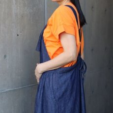 画像7: 【ista-ire】4.5oz綿麻甘撚りデニム　バックリボンジャンスカ (7)