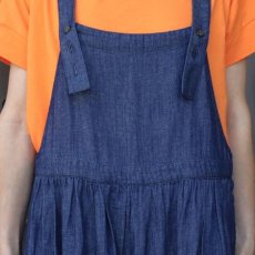 画像8: 【ista-ire】4.5oz綿麻甘撚りデニム　バックリボンジャンスカ (8)