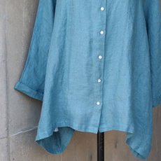 画像18: 【08Mab】リネンシャンブレー2wayギャザーブラウス (18)