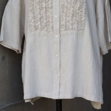 画像12: 【ista-ire】4.5oz綿麻甘撚りデニム　フリンジブラウス (12)