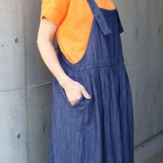 画像5: 【ista-ire】4.5oz綿麻甘撚りデニム　バックリボンジャンスカ (5)