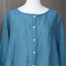 画像17: 【08Mab】リネンシャンブレー2wayギャザーブラウス (17)