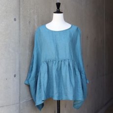 画像19: 【08Mab】リネンシャンブレー2wayギャザーブラウス (19)