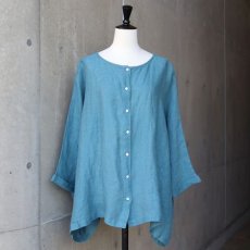 画像16: 【08Mab】リネンシャンブレー2wayギャザーブラウス (16)