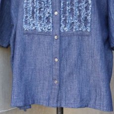 画像16: 【ista-ire】4.5oz綿麻甘撚りデニム　フリンジブラウス (16)