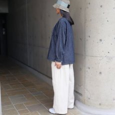 画像10: 【ista-ire】綿麻(コットンリネン)甘撚りデニムフリンジシャツ (10)