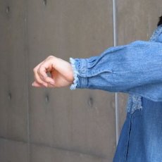 画像20: 【ista-ire】綿麻(コットンリネン)甘撚りデニムフリンジシャツ (20)