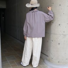 画像10: 【ista-ire】綿麻サンドウォッシュ　フリルカラーブラウス (10)