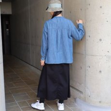 画像23: 【ista-ire】綿麻(コットンリネン)甘撚りデニムフリンジシャツ (23)