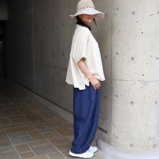 画像22: 【ista-ire】4.5oz綿麻甘撚りデニム　ちび衿ワイドシャツ (22)