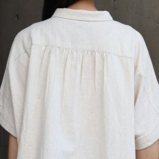 画像19: 【ista-ire】4.5oz綿麻甘撚りデニム　ちび衿ワイドシャツ (19)