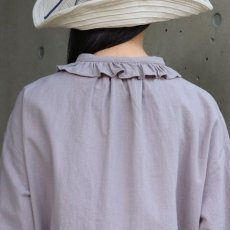 画像7: 【ista-ire】綿麻サンドウォッシュ　フリルカラーブラウス (7)
