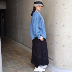 画像24: 【ista-ire】綿麻(コットンリネン)甘撚りデニムフリンジシャツ (24)