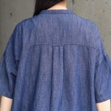 画像7: 【ista-ire】4.5oz綿麻甘撚りデニム　フリンジブラウス (7)