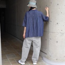 画像10: 【ista-ire】4.5oz綿麻甘撚りデニム　フリンジブラウス (10)