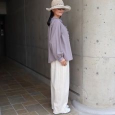 画像11: 【ista-ire】綿麻サンドウォッシュ　フリルカラーブラウス (11)