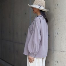 画像2: 【ista-ire】綿麻サンドウォッシュ　フリルカラーブラウス (2)