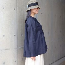 画像14: 【08Mab】14番手リネン前あきタックブラウス (14)