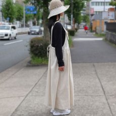 画像12: 【ista-ire】4.5oz綿麻甘撚りデニム　バックリボンジャンスカ (12)