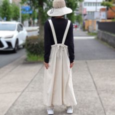 画像13: 【ista-ire】4.5oz綿麻甘撚りデニム　バックリボンジャンスカ (13)