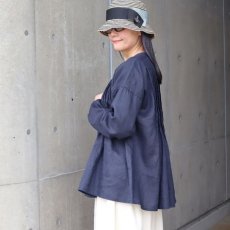 画像16: 【08Mab】14番手リネン前あきタックブラウス (16)